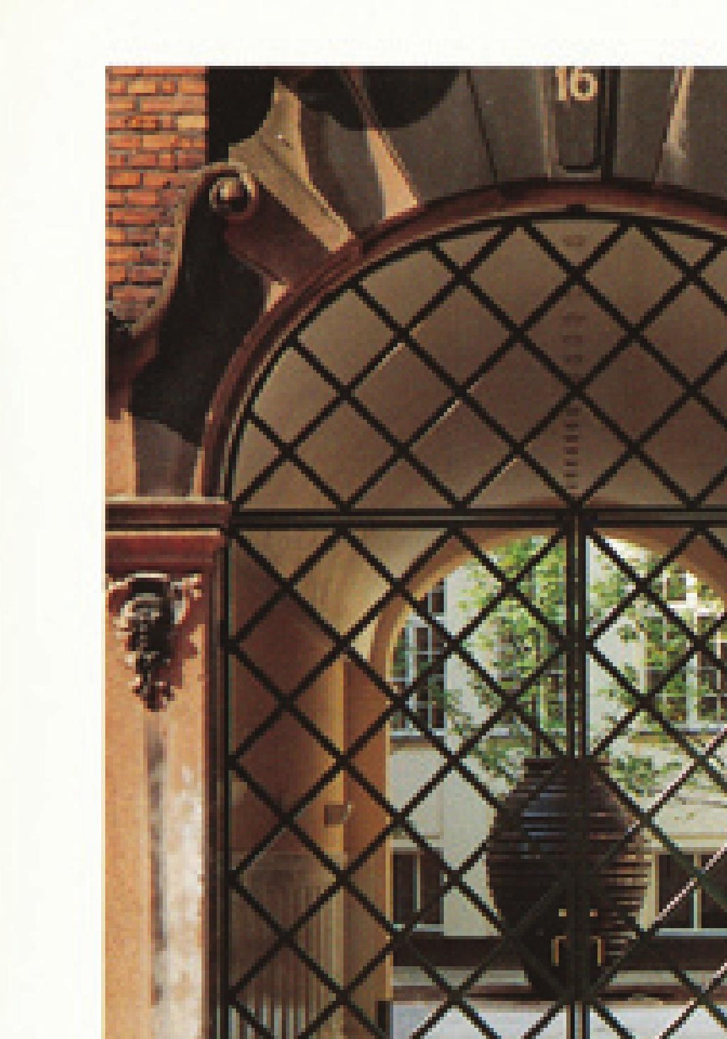 Portparti med smedejern i diamantmønster