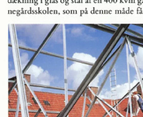 Overdækning af gård på Tjørnegårdsskolen, 1993