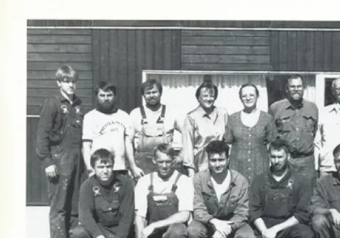 En del af virksomhedens medarbejdere, efteråret 1993